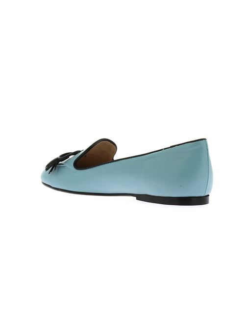 mocassino da donna in pelle azzurra IL BORGO FIRENZE | G771Y